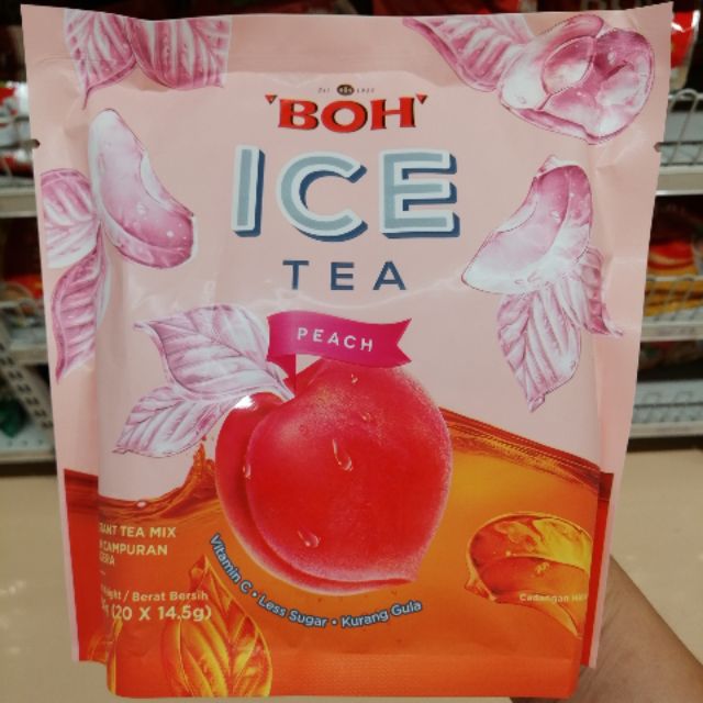 BOH Ice Tea Teh Ais Peach / Orchard / Lemon Lime Instant Mix 20 x 14