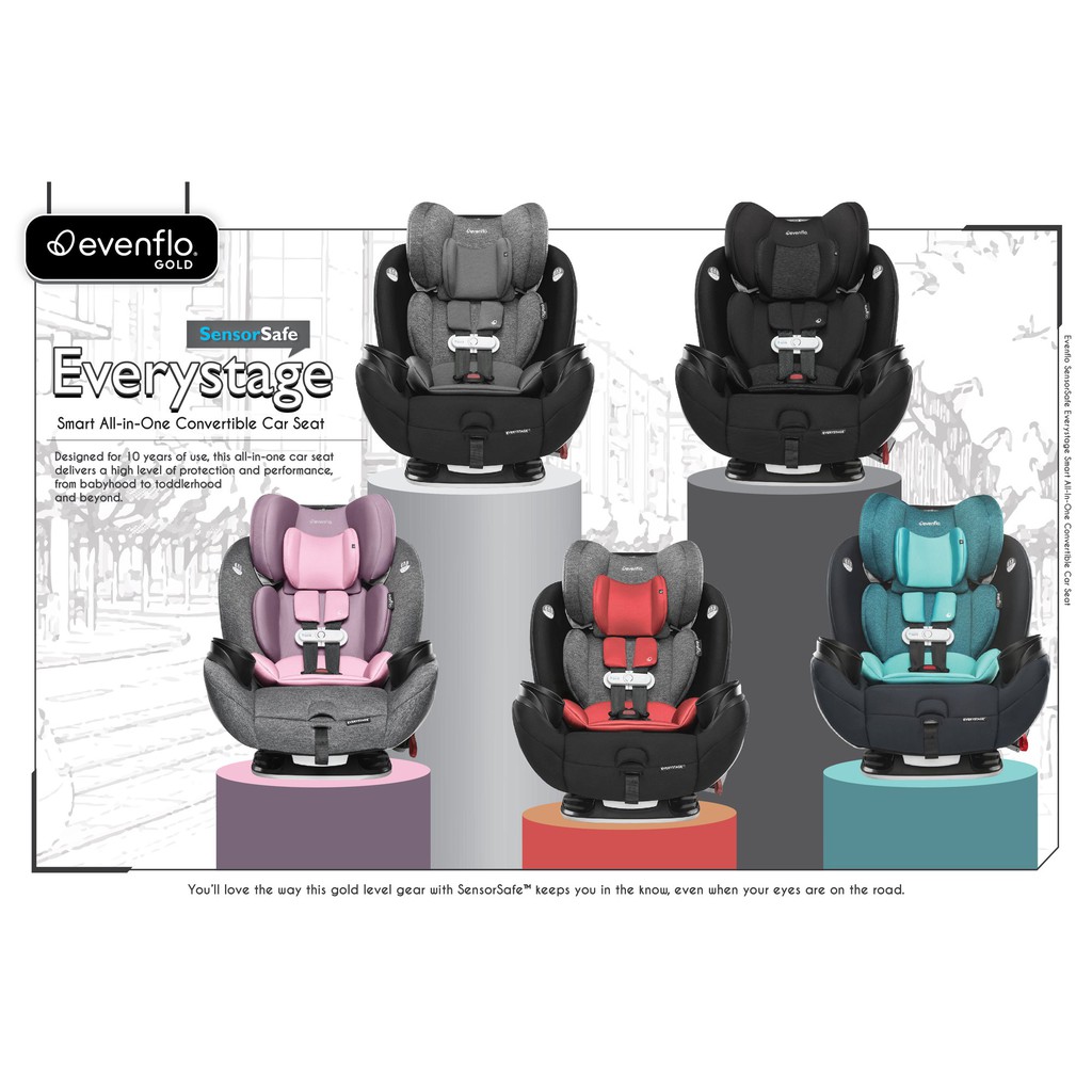 evenflo sensorsafe convertible car seat