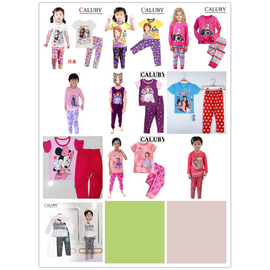 Size 2y 3y Caluby Pyjamas Sleepwear Shopee Malaysia - pajamas roblox girl pj codes