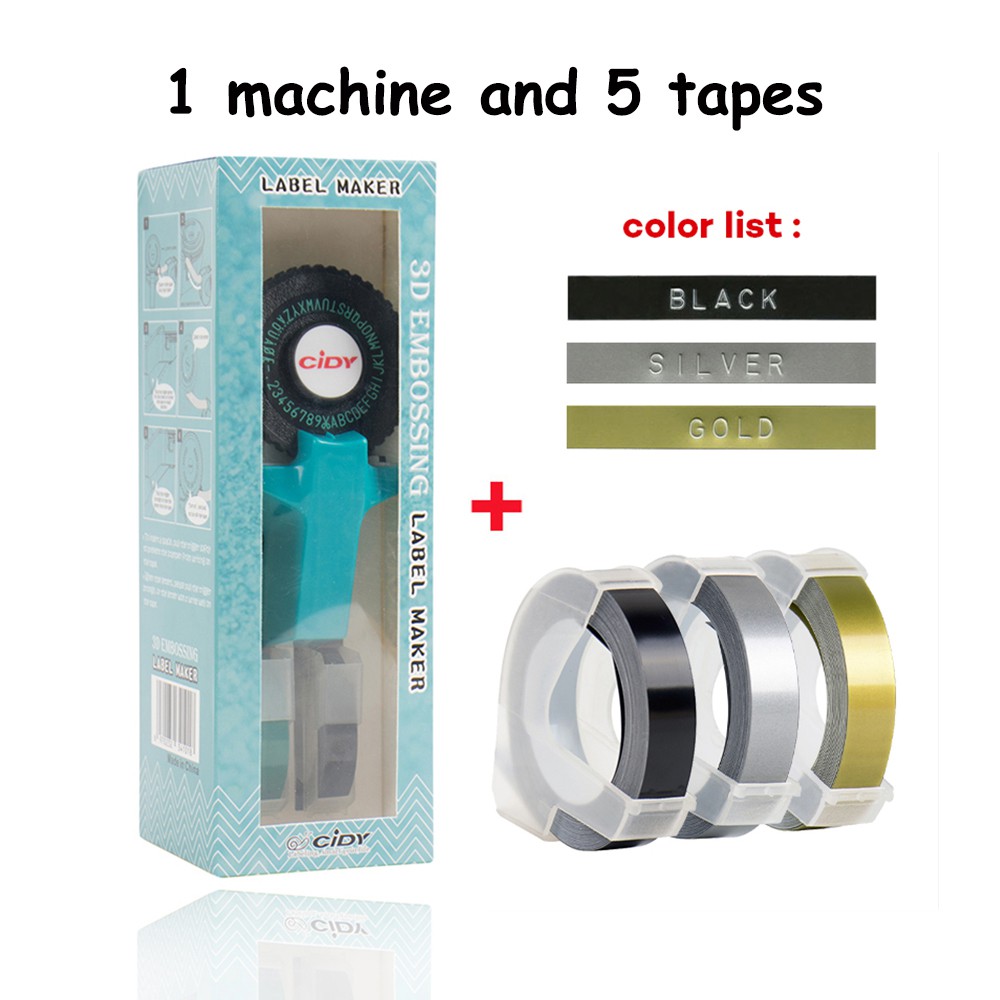 Mini Portable Manual Label Maker DIY 3D Embossing Label Printer