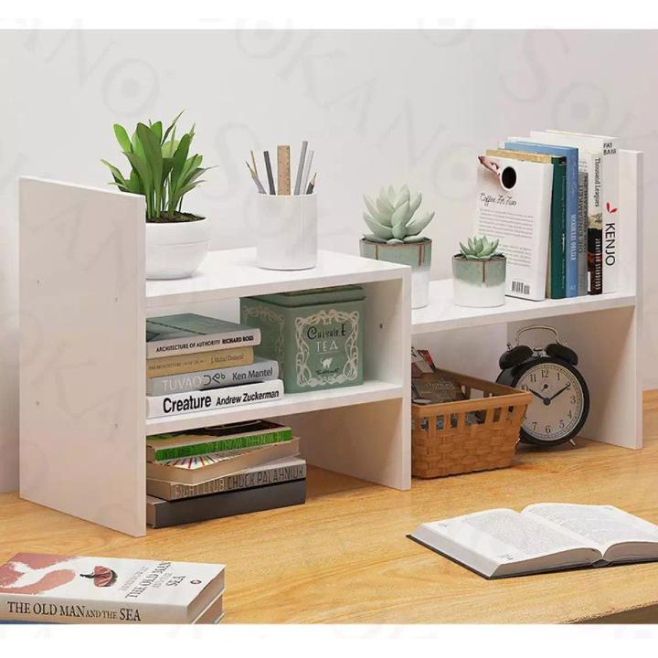 Sturdy Wooden Table Top Book Rack Book Shelf Table Organizer Desk