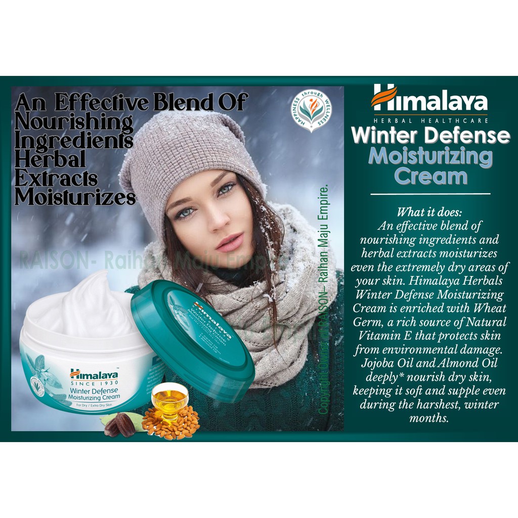 Himalaya Winter Defense Moisturizing Cream 100ml Shopee Malaysia