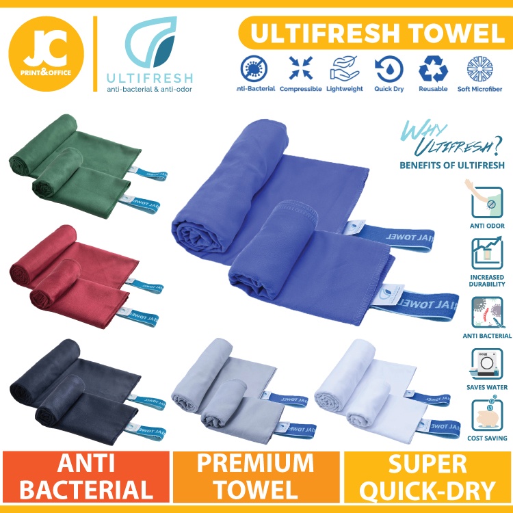 JCP x ULTIFRESH Premium Towel Super Quick Dry Microfiber AntiBacterial