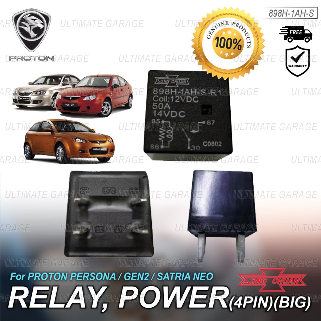 Original Proton Persona Gen 2 Satria Neo Gen2 Power Relay 4 Pin Song