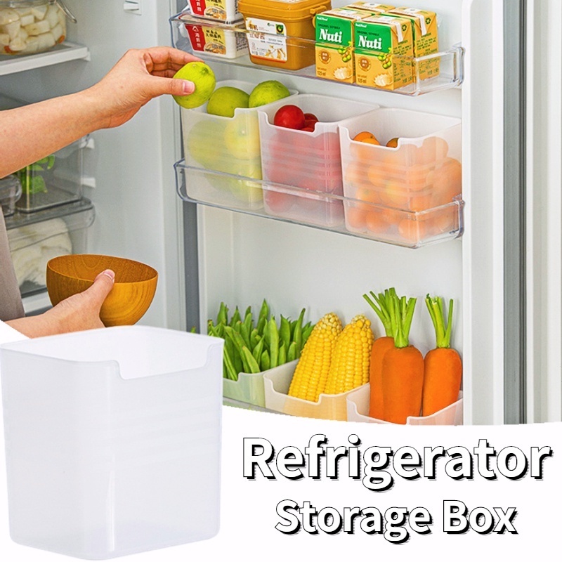 Refrigerator Semi Clear Preservation Box/Fruit Vegetable Snack Sorting Storage Case/Multipurpose Family Organizer Supplies