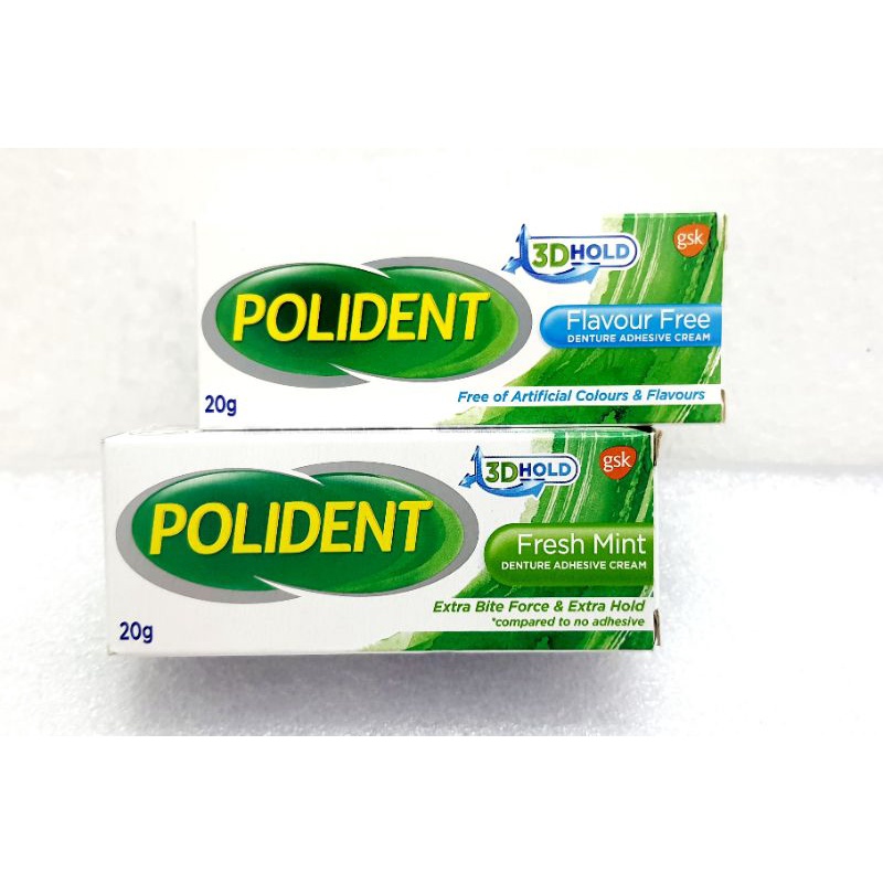 POLIDENT DENTURE ADHESIVE CREAM 20G | Shopee Malaysia