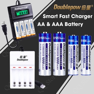 Original Rechargeable Battery 1.2V Ni-MH Battery AA AAA Bateri Caj Double Pow 900 1200 3000 BMAX 1580 3600 充电电池 [H14]
