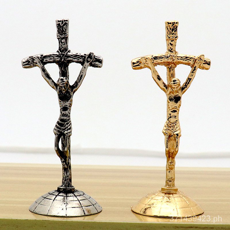 Catholic christian religion jesus creator holy relics gilded bitter like cross characters desktop car ornaments