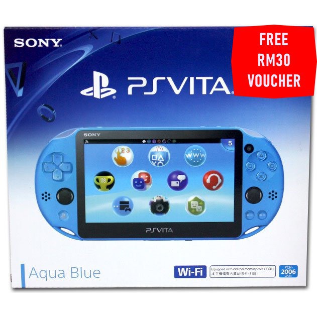 Sony PS Vita Console Slim Aqua Blue (PREOWNED) with FREE GIFT Shopee