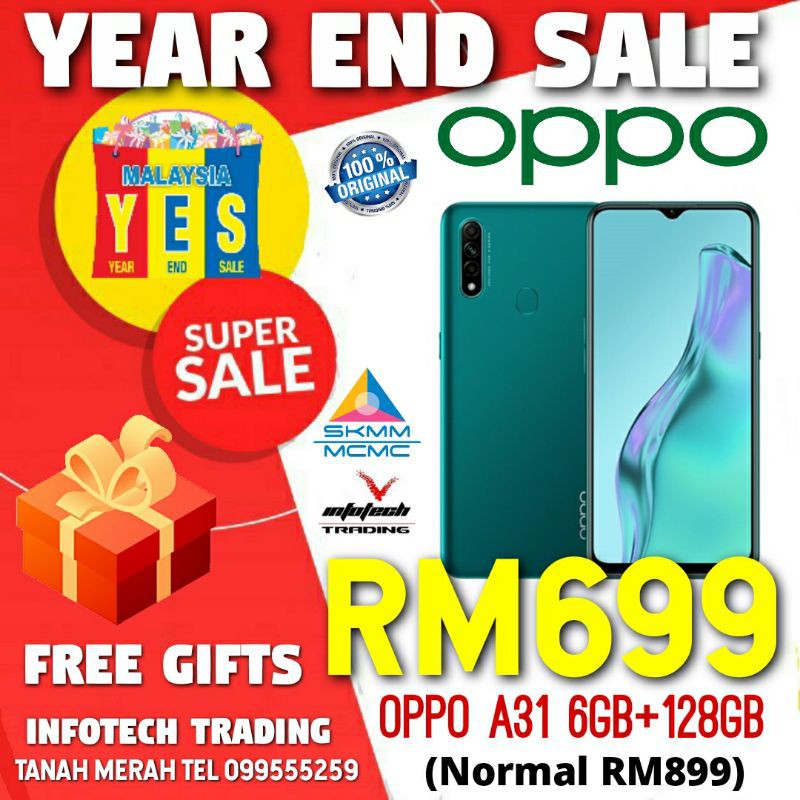 oppo a31 4gb ram 128gb