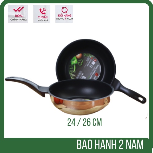 Fivestar 430 Stainless Steel Deep NonStick Pan With 3 Bottoms (24 / 26