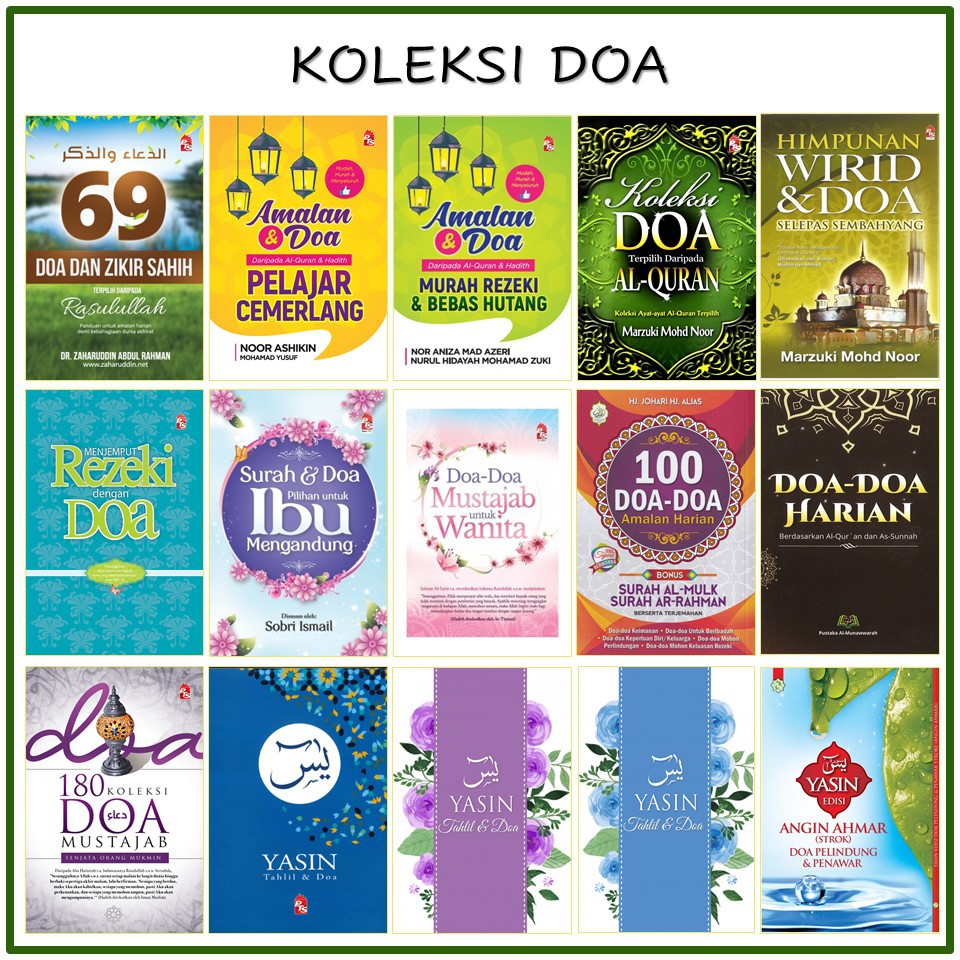 Koleksi Doa 69 Doa Dan Zikir Sahih Murah Rezeki Pelajar Cemerlang Surah Dan Doa Pilihan Himpunan Wirid Yasin Tahlil