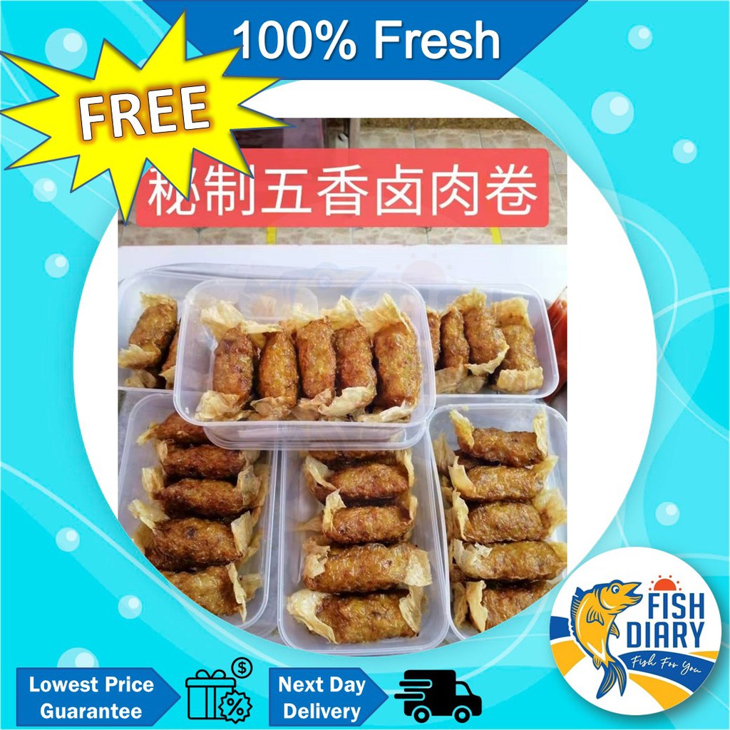 【Penang area only】PENANG FAMOUS Loh Bak 五香卤肉 (PACK-10条)  (FREE DELIVERY for purchase RM120+)