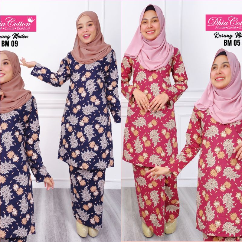 SALE Baju  Kurung  Moden  Dhia Cotton Murah  Baju  Kurung  