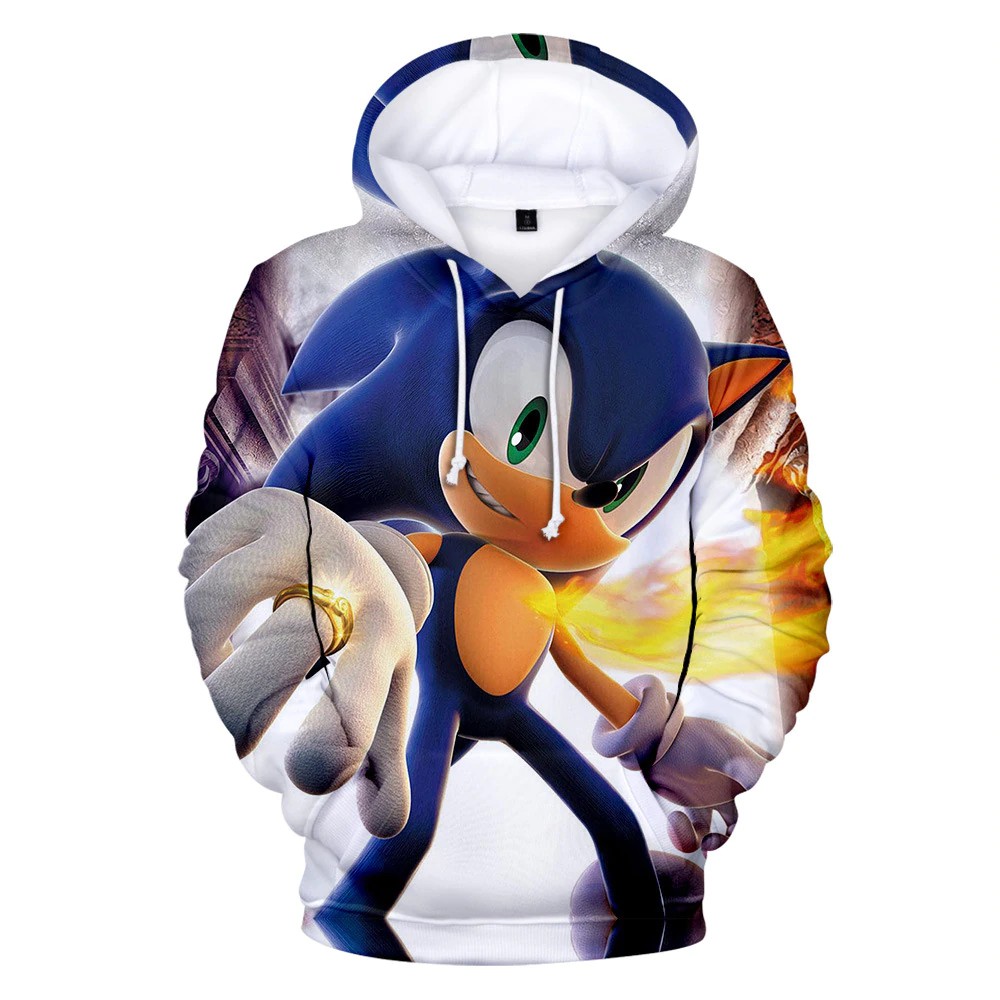 sonic the hedgehog zip up hoodie