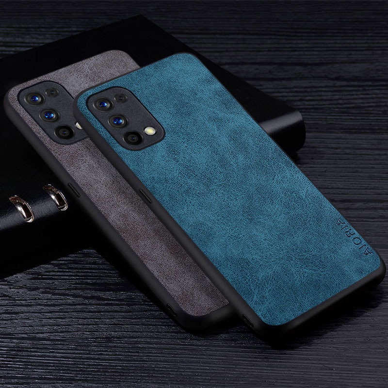 SKINMELEON Casing Realme 7 Pro Casing Phone Case Premium Smooth PU Leather Case TPU Camera Protection Cover Phone Casing