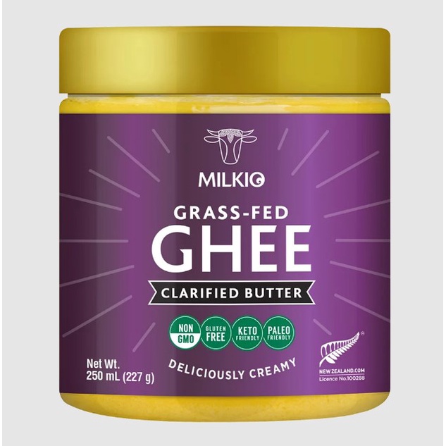 Milkio Grass-Fed Cow Ghee 250ML - 100% Pure New Zealand (HALAL ...