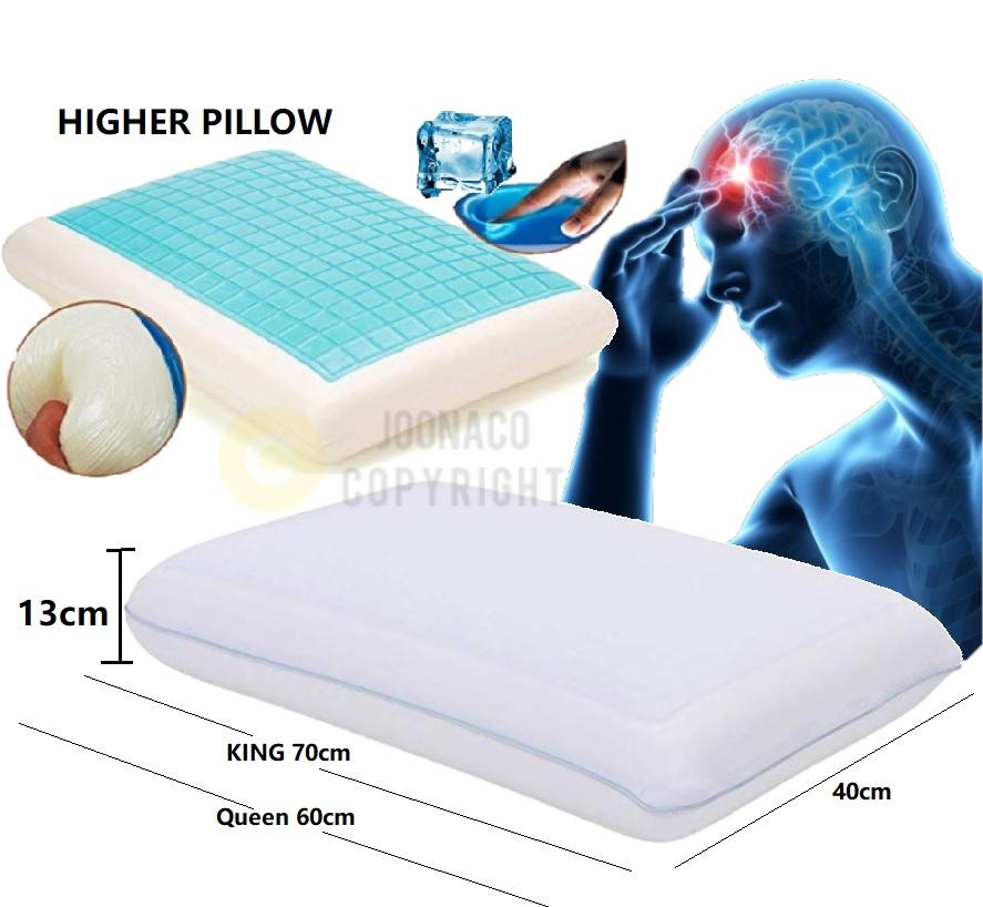 SUPER KING SIZE Cool Gel Orthopedic Memory Foam Sleep Pillow Back