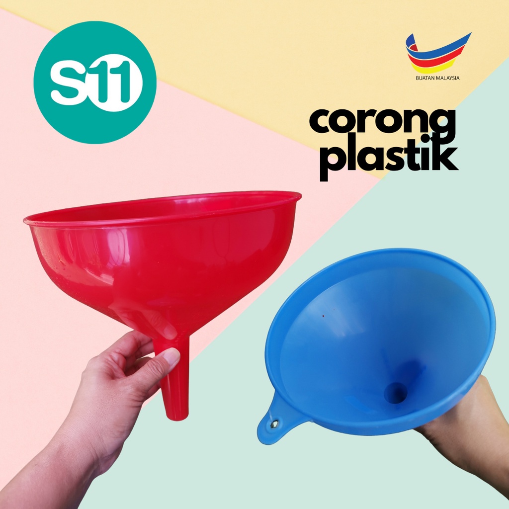 S11 Corong Plastik Plastic Funnel 8" 9" 10" 12"