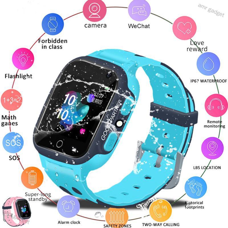 amr gadget S16 1.44-inch Touch Screen SOS Waterproof Positioning Super-long Standby Smart Children's Telephone Watch