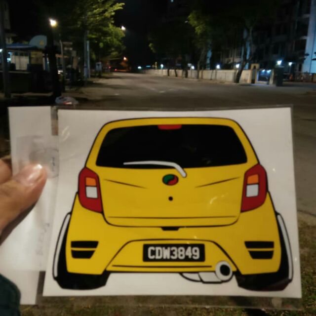 Stiker Gambar kereta Perodua AXIA