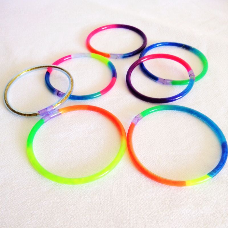 Anti-lost Keychain Bracelet Tube Wristband One for Two Uses Gelang Tangan Anti-lost Keychain Tub warna-warni