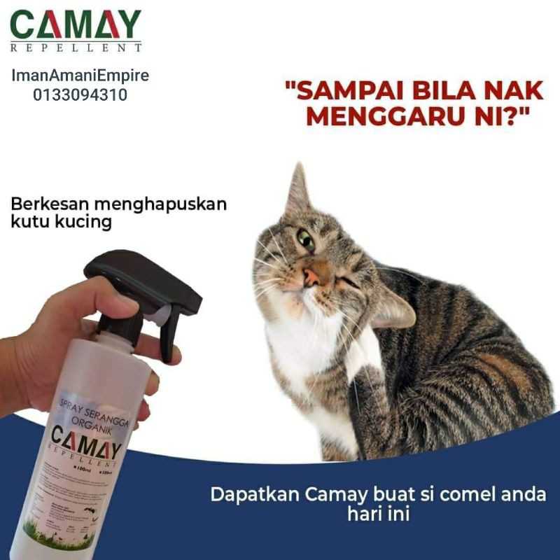 CAMAY SPRAY Pembasmi Kutu Kucing Camay Cat Flea Repellent (Liquid