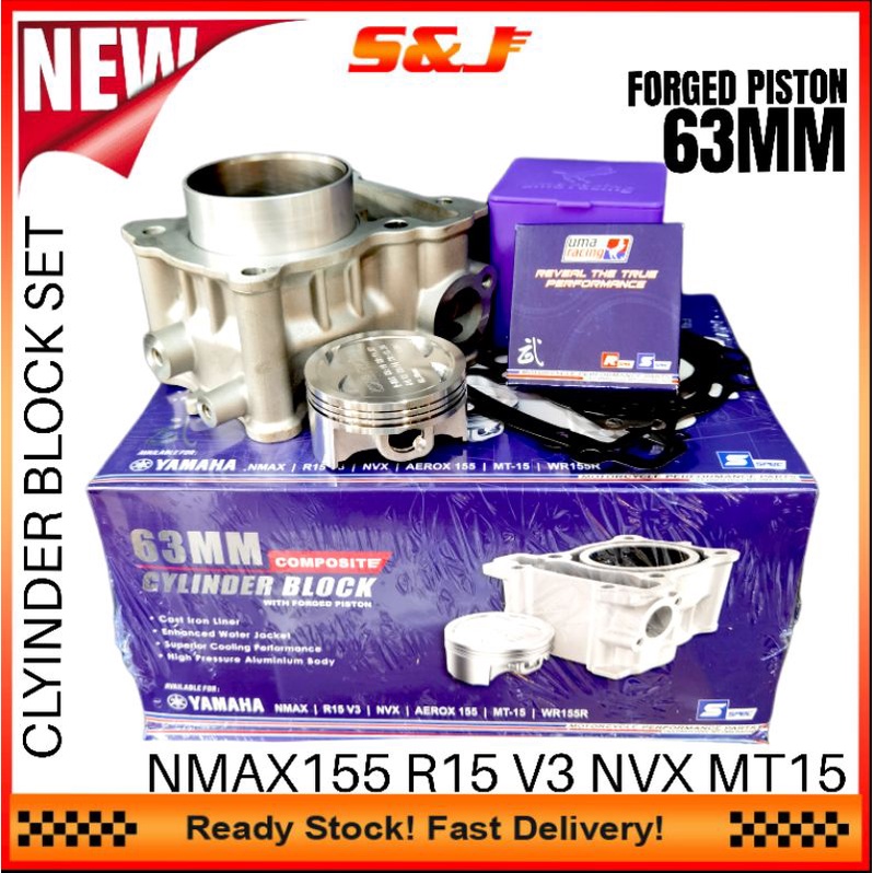 UMA RACING NVX155 NMAX 155 Y16ZR R15 V3 63MM PISTON RACING BLOCK