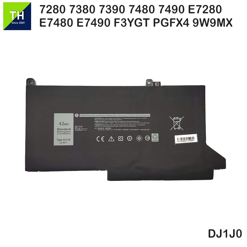 Dell Latitude 7280 7380 7390 7480 7490 E7480 E7490 E7280 Dj1j0 3 Cells