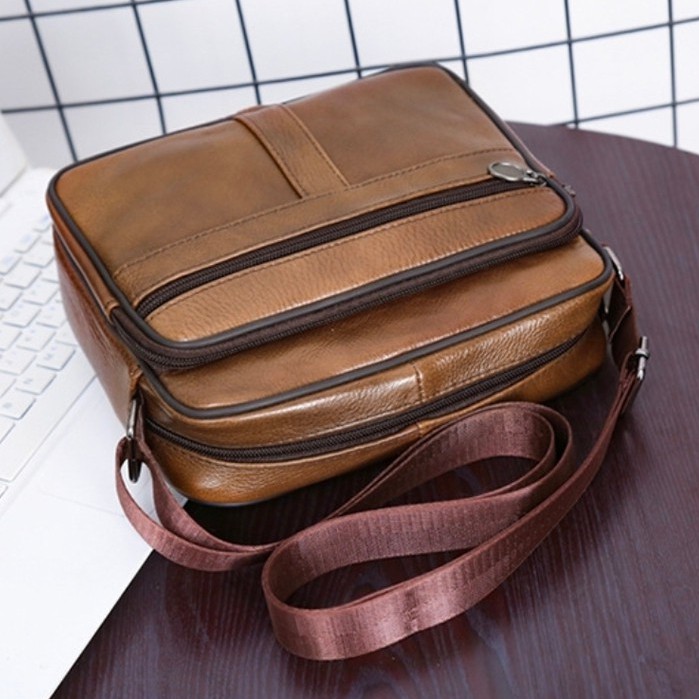 Kulit Asli Beg Silang Lelaki / Kulit Beg Sandang Lelaki / Shoulder Bag
