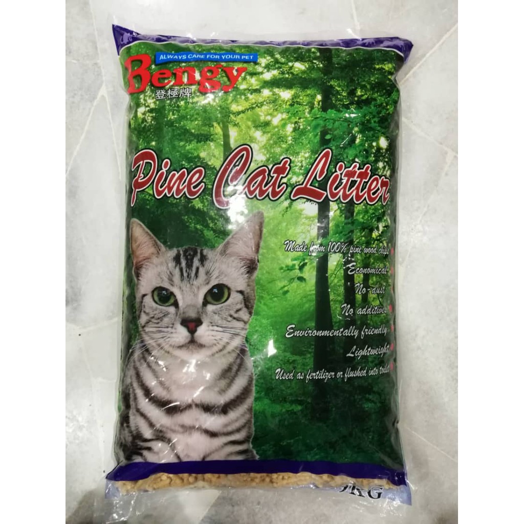 Bengy Natural Pine Wood Cat Litter 9kg Shopee Malaysia