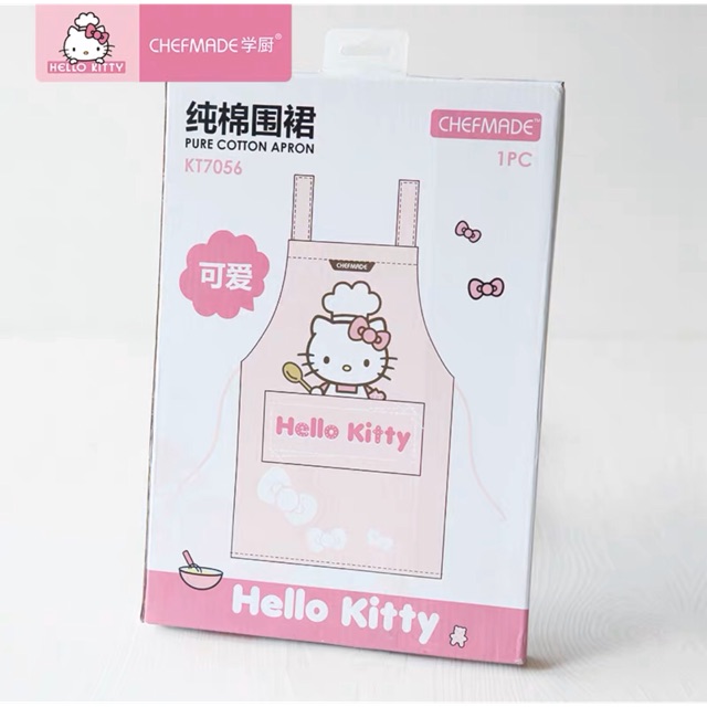 CHEFMADE x HELLO KITTY 【Ready Stock】Genuine Authorized Baking Cotton Apron 凯蒂猫 正版授权 烘焙棉围裙 KT7056