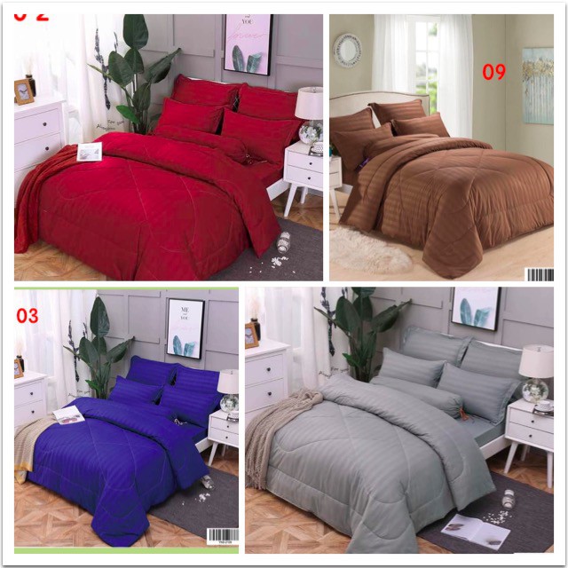 SET CADAR *READY STOCK *Cadar 7 in 1 HOTEL* Comforter Bedsheet Shopee