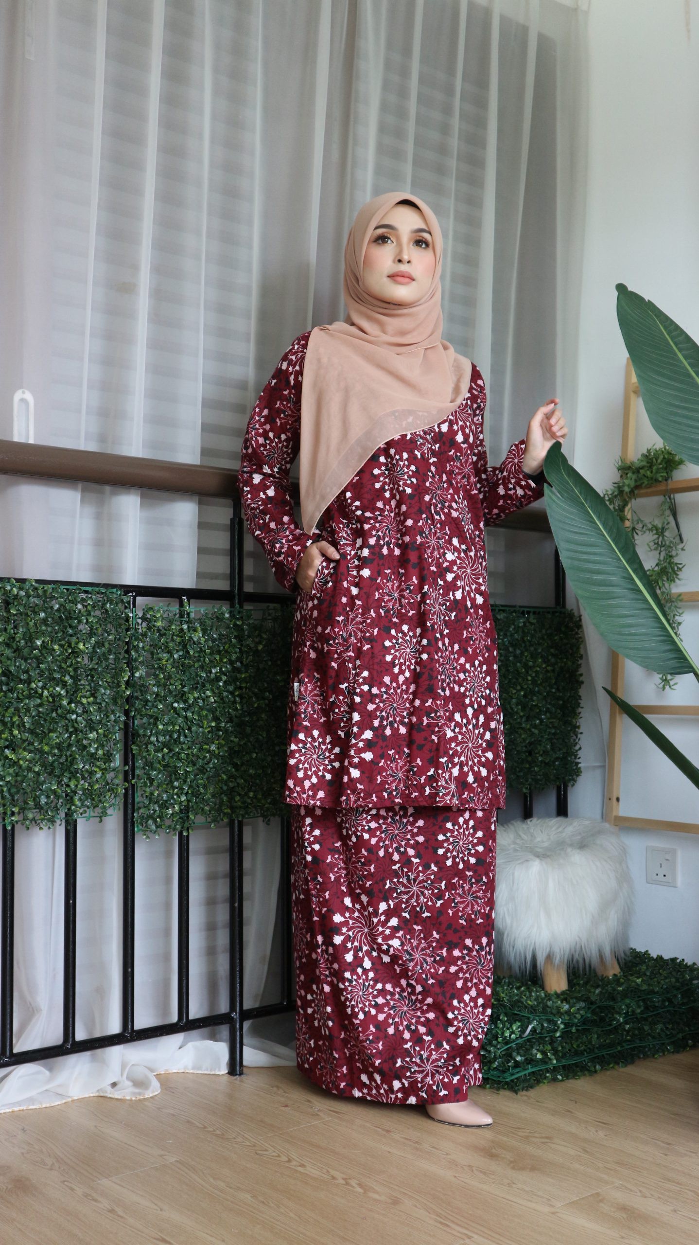 Buy Baju Kurung Pesak English Cotton Nursing Friendly - Medina 