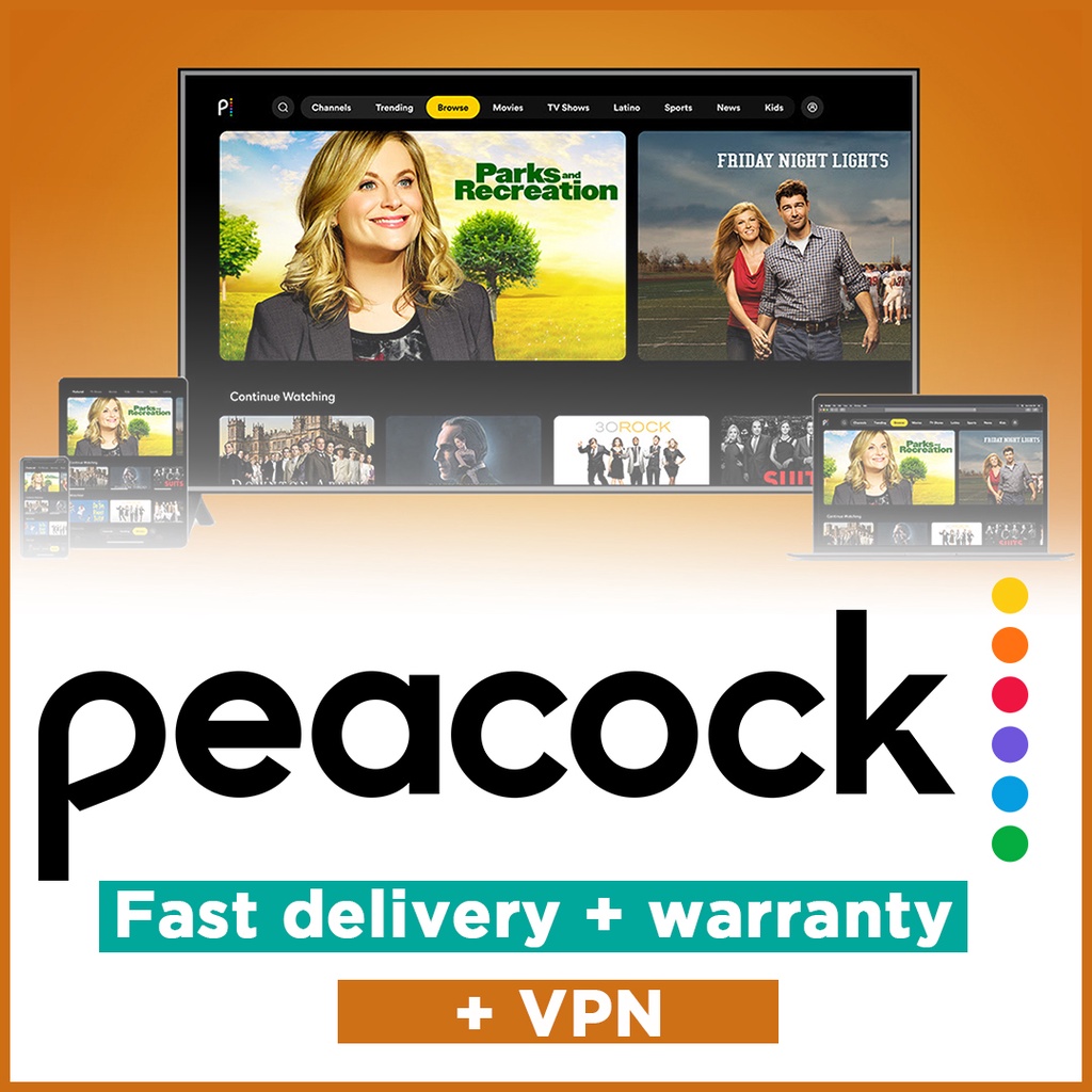 Peacock Tv Premium Account with warranty ( 3month / 6month / 12month