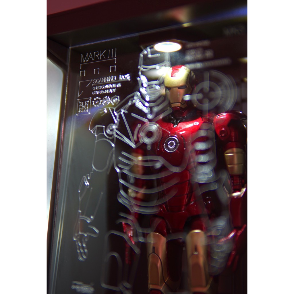 Zd Toys Iron Man Hall Of Armor Acrylic Display Holographic Mark 1 2 3 4 5 6 7 42 49 85 Shopee Malaysia
