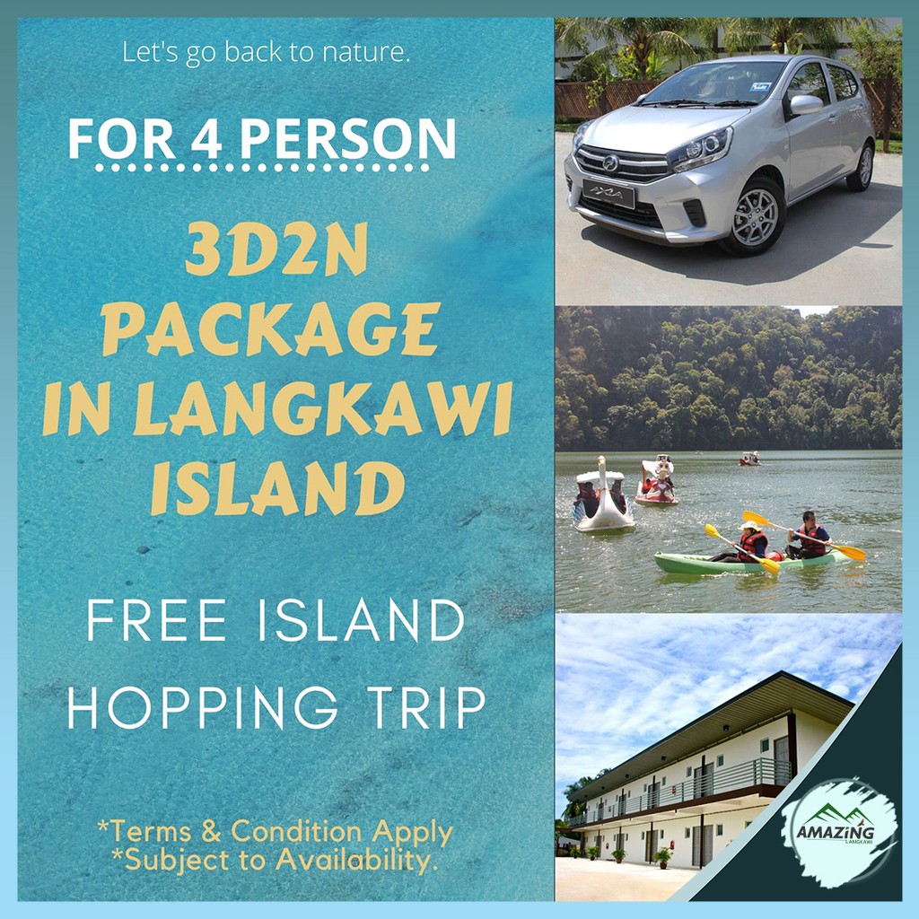 Langkawi 3d2n Package 4 Person Hotel Room Car Rental Free Island Hopping Tour Shopee Malaysia