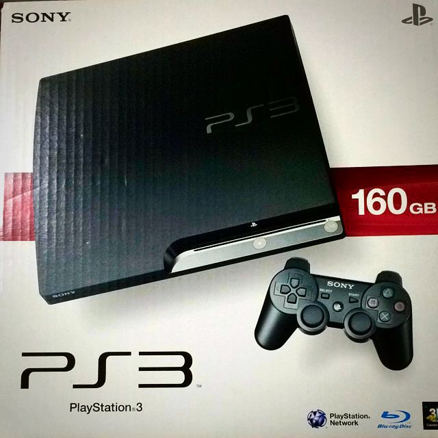Playstation 3 500GB Slim Console jailbreak FREE 35GAME (Black