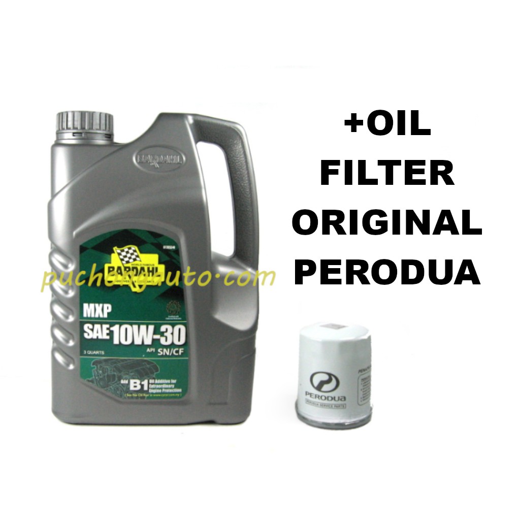 Bardahl 10W30 Engine Oil 3 Quarts Minyak Enjin 10 30 + Oil 