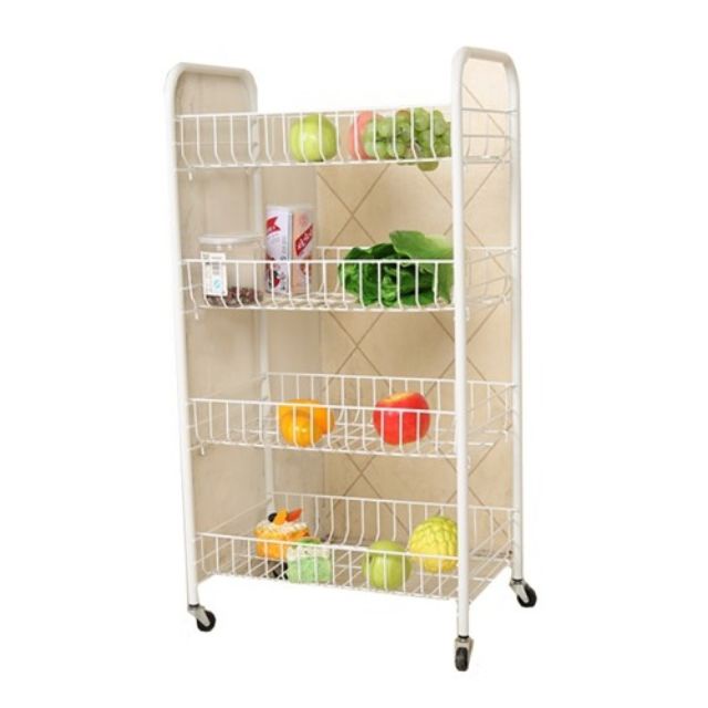 Metal Kitchen Storage Rack With Casters 4 Layer / 3 Layer Rak Dapur