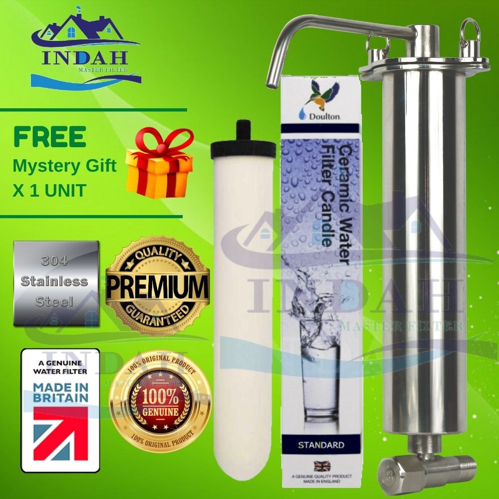 INDAH 304 Stainless Steel Water Purifier With Doulton Standard Ceramic ...