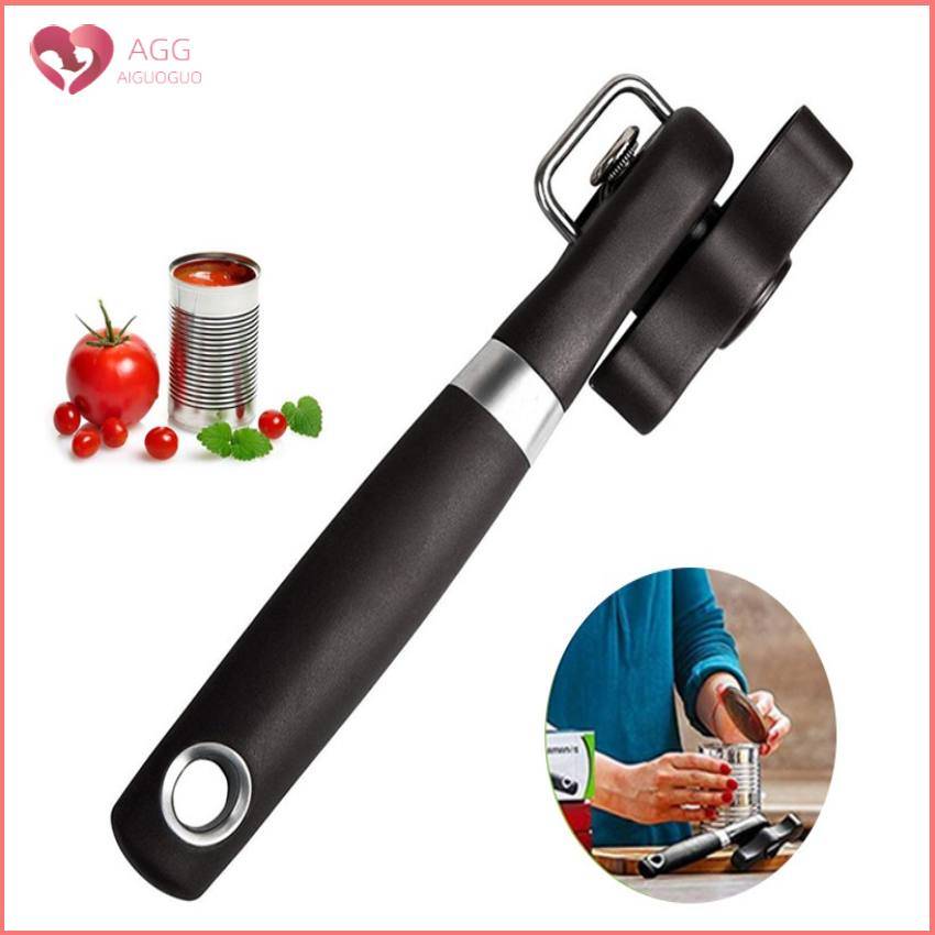 AGG Can Opener Smooth Edge Sharp Can Opener Durable Stainless Steel with Turn Knot Much Less Hand Strength Professional Ergonomic Side Cut Manual Kitchen Opener Tool