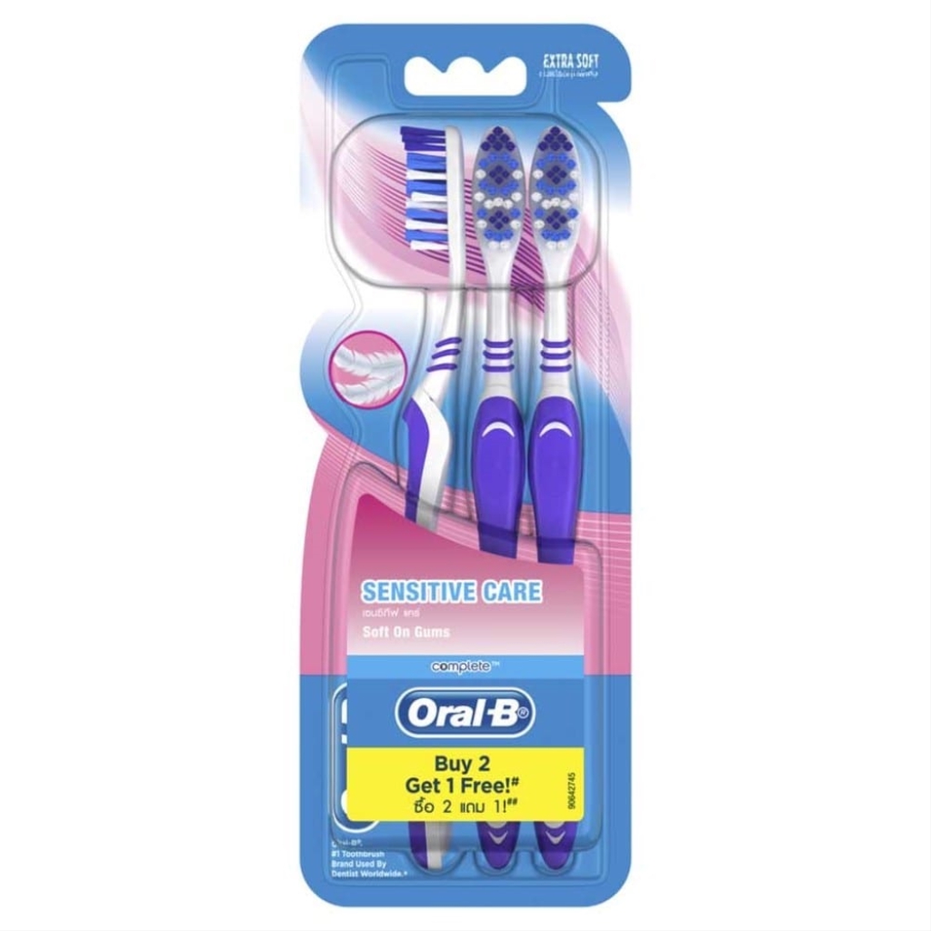 ORAL-B Complete Sensitive Care Toothbrush 3s | Shopee Malaysia