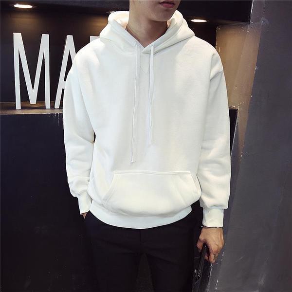 plain white hoodie mens