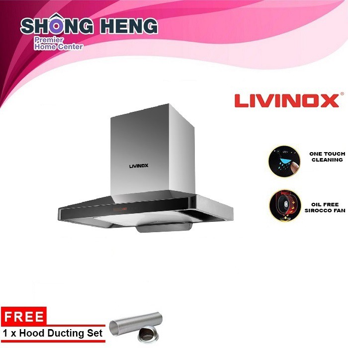 [[FAST DELIVERY] LIVINOX Stainless Steel & Tempered Glass Finishing Hood (LCH-AMOLITE-90SS)