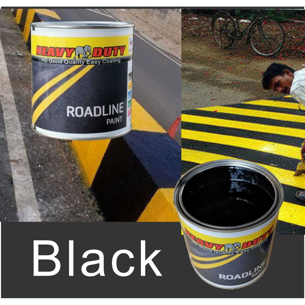 BLACK ( 1 LITER ) HEAVY DUTY Roadline Paint 1L for Road Marking (Cat