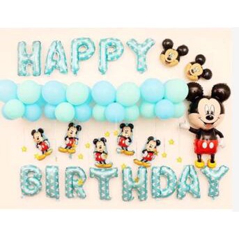 Mickey Mouse Tiffany Blue Balloon Birthday Party Decoration 浅蓝