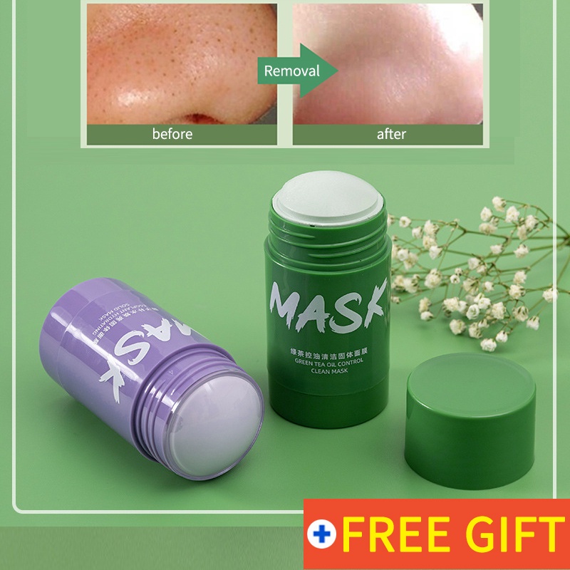 ?HOT SALE Original Green Tea Mask Stick Blackhead Removal Buang Blackhead Delicate Pore Mask Clear Blackhead Balance Green Tea / Eggplant Purifying Clay Stick Mask Oil Control Anti-Acne Remove Blackhe