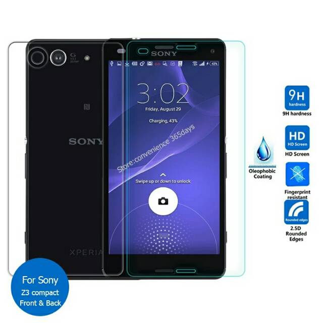 Tempered Glass Sony Xperia Z3 Compact Fullset Front Back Docomo Amp Global Shopee Malaysia