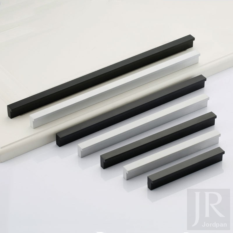 Modern Minimalist Matte Black Wardrobe Cabinet Door Cabinet Drawer Handle